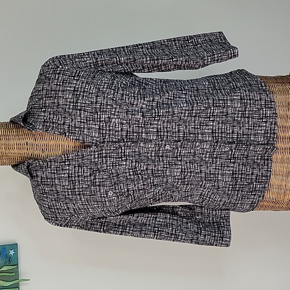 J.McLaughlin Brynn Lyford V Neck Jersey Button Front  szM  BinQ